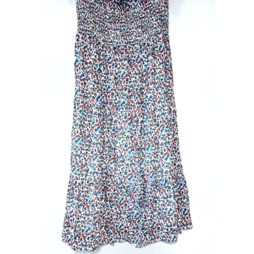 Tory Bruch Wildflower Smocked Midi Dress